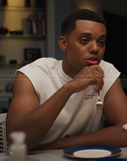 Will's white muscle tank on Bel-Air