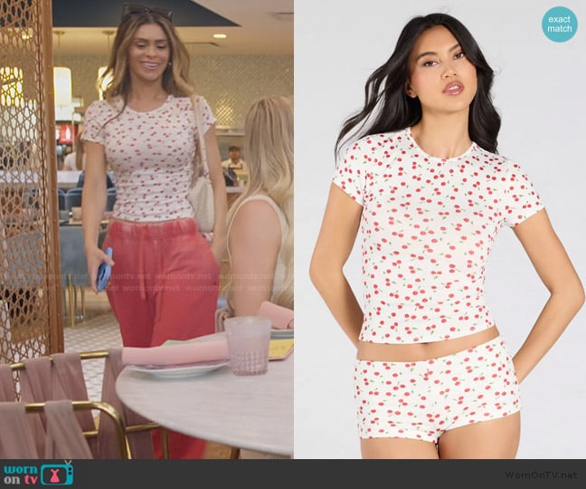 Windsor So Juicy Cherry Print Pajama Top worn by Taylor Frankie Paul on The Secret Lives of Mormon Wives
