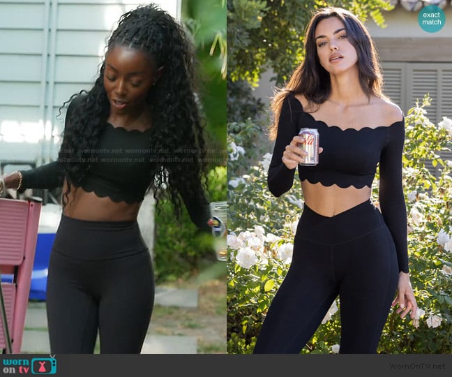 Venita’s black scalloped top on Southern Charm