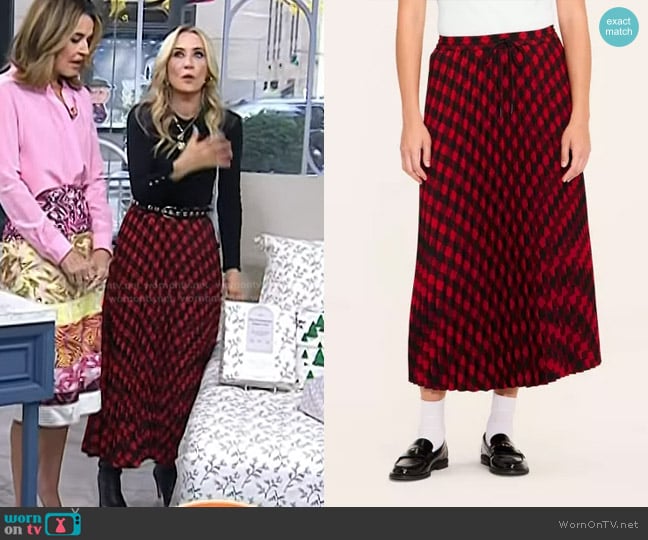 Woolrich x Target  Buffalo Check Midi A-Line Pleated Skirt worn by Chassie Post on Today