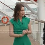 Rebecca’s green wrap top and dress on Good Morning America