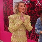 Lindsay Hubbard’s yellow embellished dress on Access Hollywood