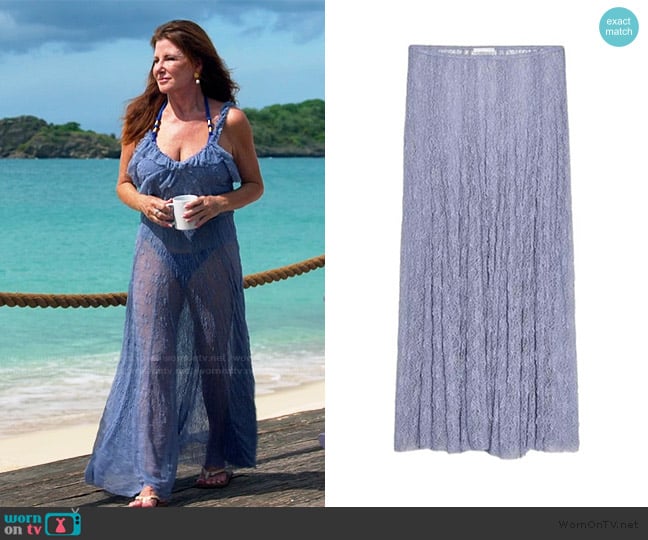 Zara Lace Ruffle Skirt worn by Cindy Angelcyk Cullers on The Golden Bachelor