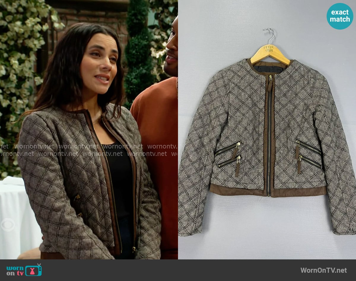 Zara Padded Jacket worn by Daphne Rose (Murielle Hilaire) on The Bold and the Beautiful
