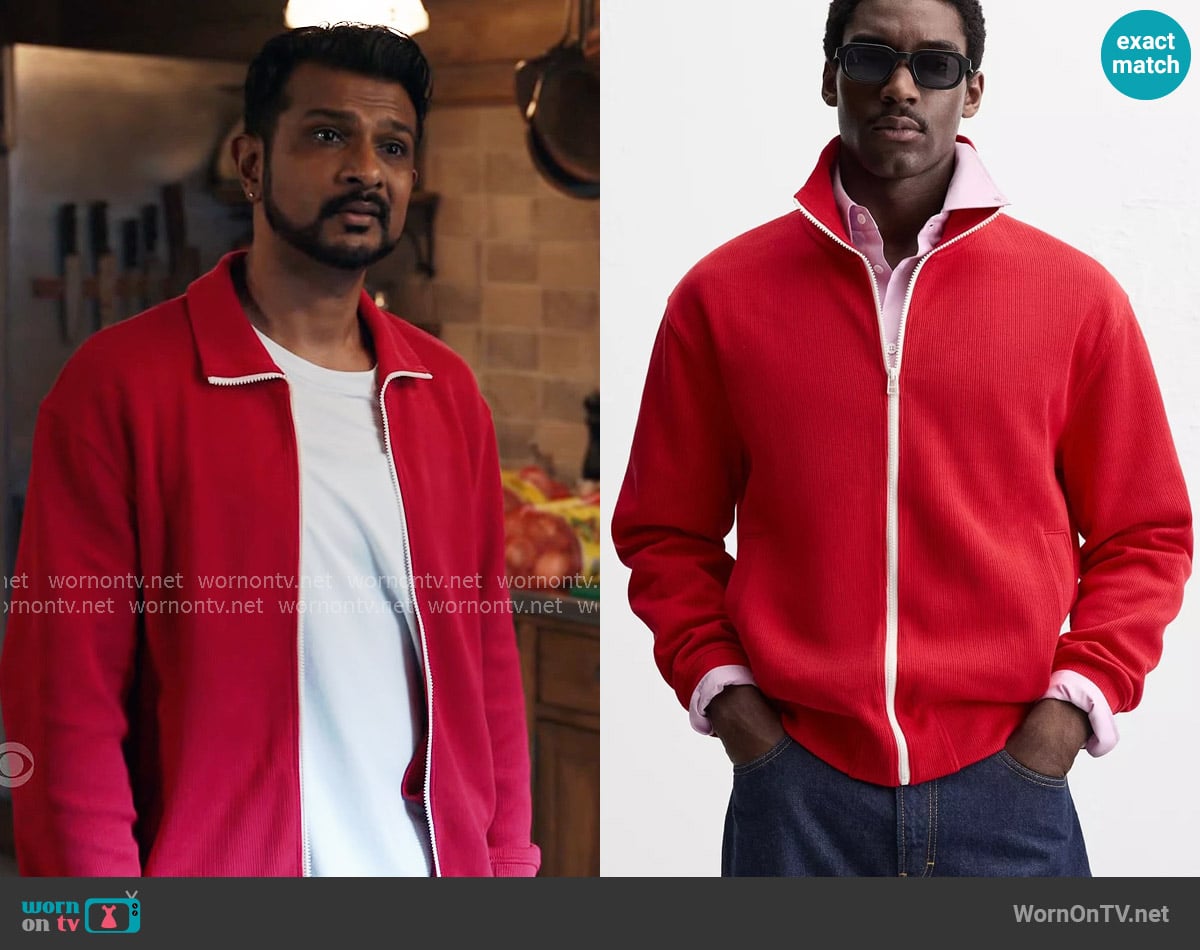 Zara Relaxed Fit Sweatshirt in Textured Fabric worn by Jay (Utkarsh Ambudkar) on Ghosts
