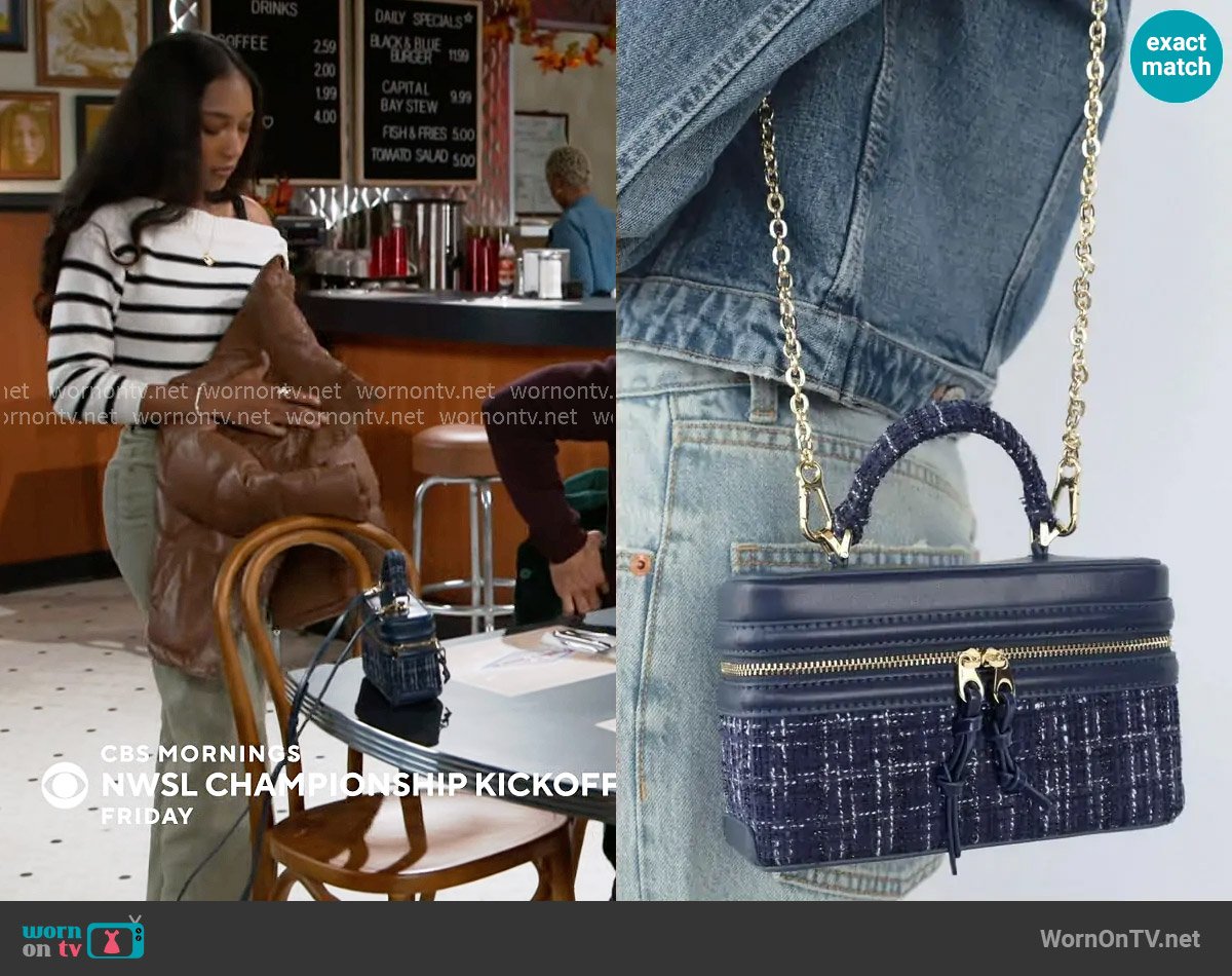 Zara Rigid Bag worn by Samantha Richardson (Najah Jackson) on Beyond the Gates