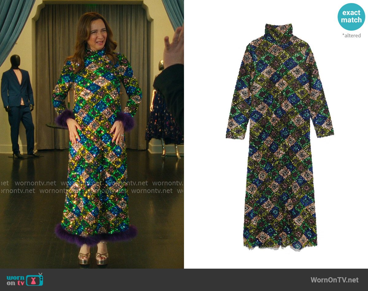 Zara Sequin Dress worn by Molly Novak (Maya Rudolph) on Loot