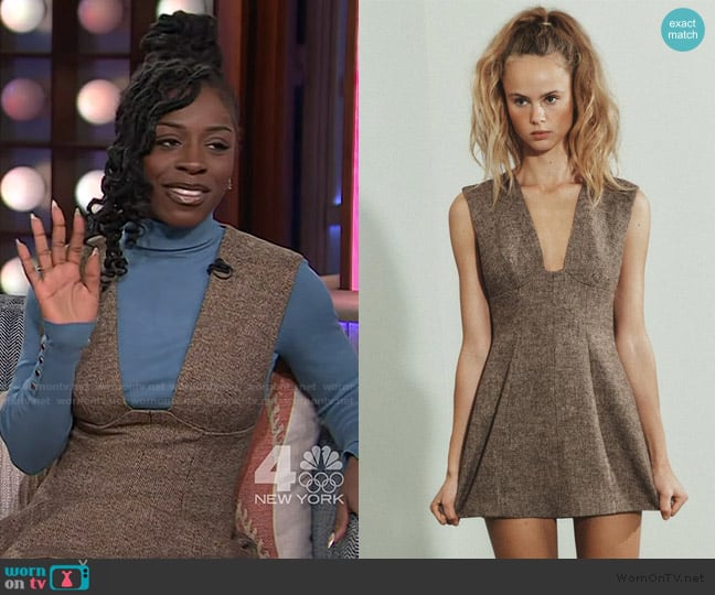 Zara Wool Blend Short Dress worn by Leora on The Kelly Clarkson Show