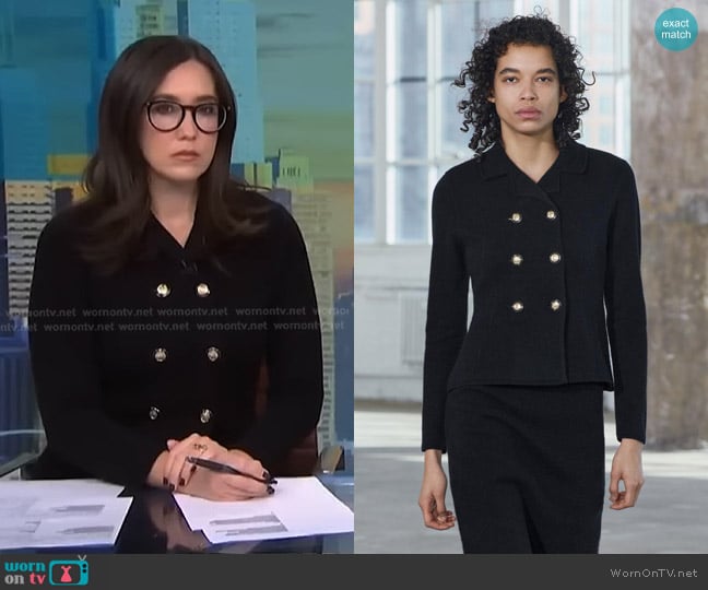 Zara Wool Double Breasted Jacket worn by Savannah Sellers on NBC News Daily