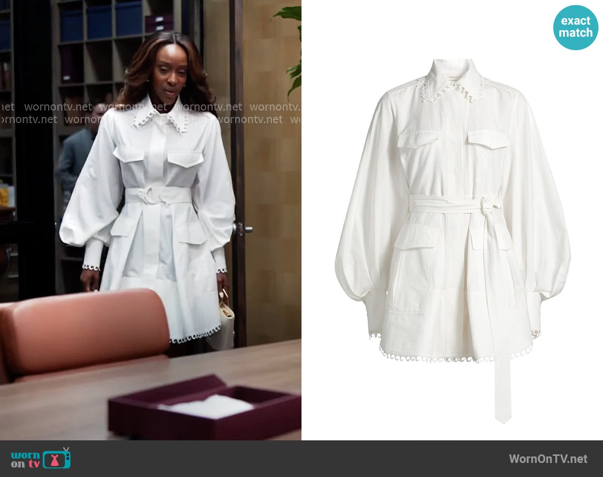 Karen’s white shirtdress on Tyler Perrys Sistas
