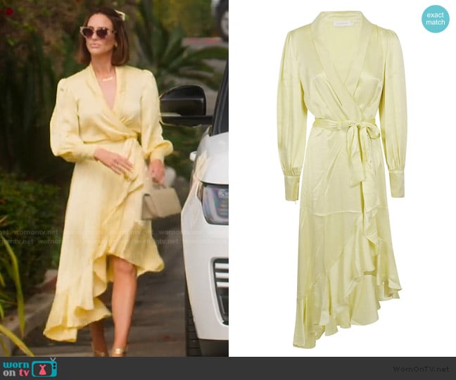 Zimmermann Silk Wrap Midi Dress worn by Polly Brindle (Polly Brindle) on Selling the OC