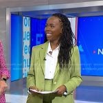 Zinhle’s light green suit on NBC News Daily