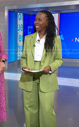 Zinhle’s light green suit on NBC News Daily