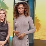 Zuri’s gray ribbed dress on Access Hollywood