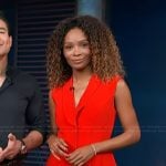 Zuri’s red sleeveless mini dress on Access Hollywood