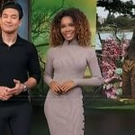 Zuri’s gray ribbed dress on Access Hollywood