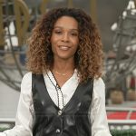 Zuri’s black leather mini dress on Access Hollywood