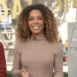 Zuri’s gray ribbed dress on Access Hollywood