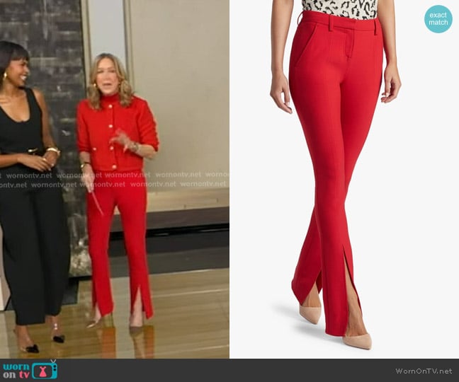 A.L.C. Conway Front Slit Pants worn by Lara Spencer on Good Morning America