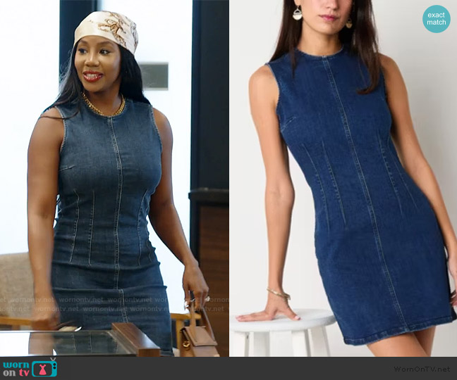 A.N.A. Sleeveless Midi Sheath Dress worn by Jassi on The Real Housewives of Potomac