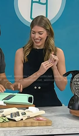 Abbey Stone’s navy peplum top on Today