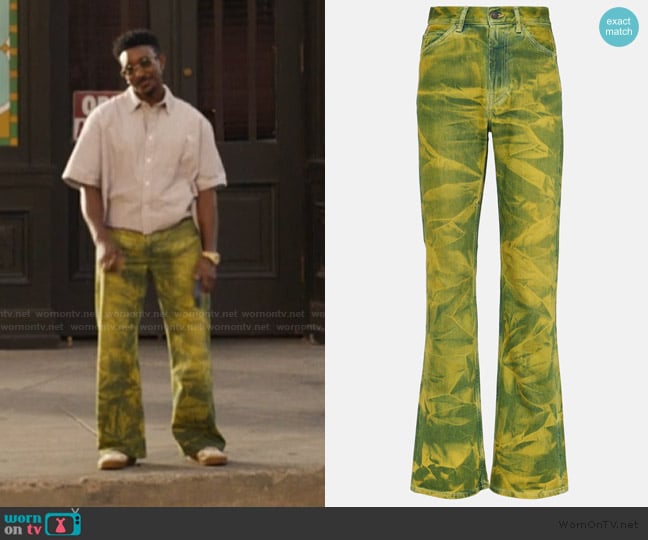 Jazz’s green acid dye jeans on Bel-Air Jazz’s green acid dye jeans on Bel-Air