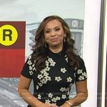 Adelle’s black floral sheath dress on Today