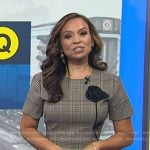 Adelle’s grey plaid short sleeve dress on Today