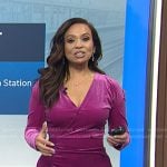 Adelle’s pink velvet dress on Today