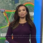 Adelle’s purple ribbed knit dress on Today