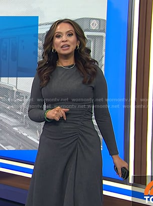 Adelle’s grey ruched dress on Today