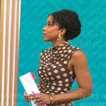 Adriana Diaz’s brown polka dot dress on CBS Mornings