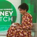 Adriana Diaz’s red floral maxi dress on CBS Mornings