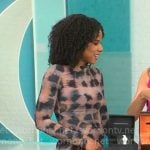 Adriana Diaz's printed long sleeve dress on CBS Mornings