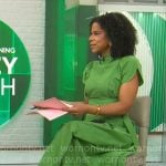 Adriana Diaz's green midi dress on CBS Mornings