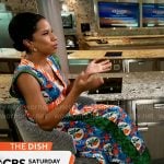 Adriana Diaz's printed v-neck dress on CBS Mornings