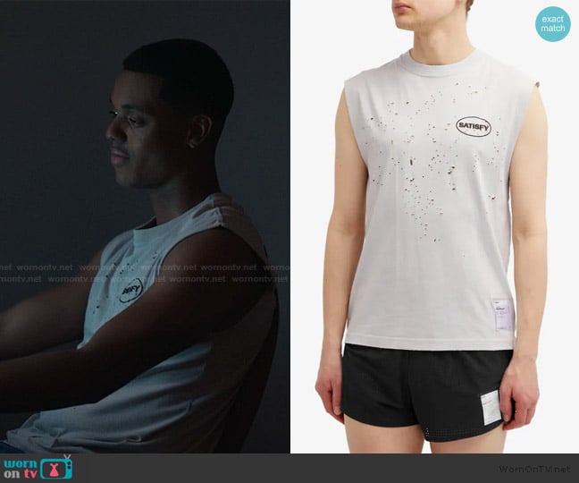 Aged Lunar Rock Satisfy MothTech Muscle T-Shirt worn by Will Smith (Jabari Banks) on Bel-Air