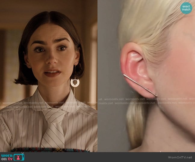 Aka Jewellery Ari Modular Earring worn by Emily Cooper (Lily Collins) on Emily in Paris