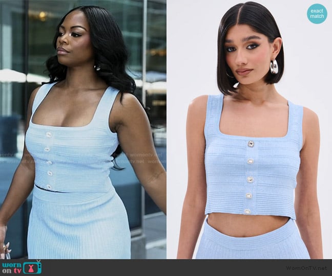 Keiarna’s blue ribbed tank on RHOP Keiarna’s blue ribbed tank on RHOP