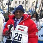 Al's red, white and navy puffer jacket on Today