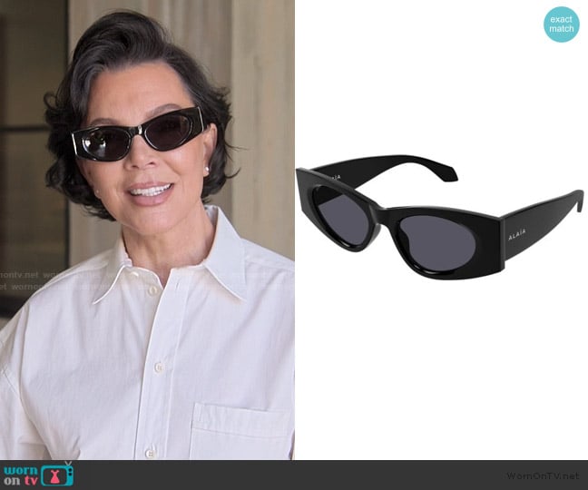 Alaia AA0075S Azzedine Sunglasses worn by Kris Jenner (Kris Jenner) on The Kardashians