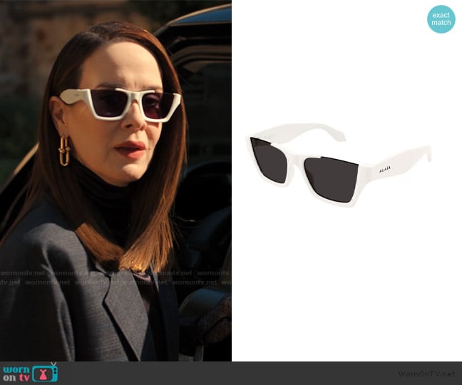 Alaia Azzedine AA0081S Sunglasses worn by Carrington Lane (Sarah Paulson) on Alls Fair