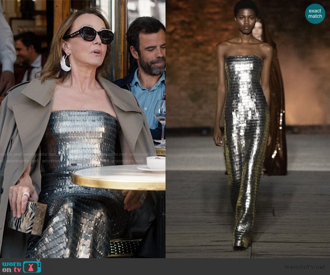 Alberta Ferretti 2024 Resort Collection worn by Sylvie (Philippine Leroy-Beaulieu) on Emily in Paris