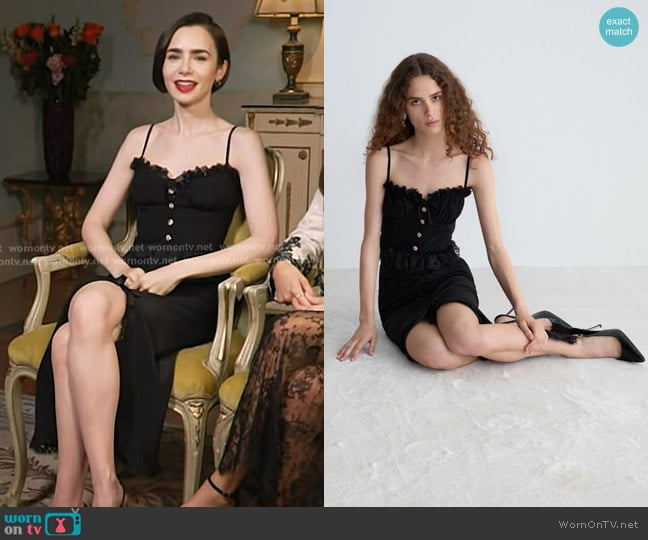 Alessandra Rich Spring Summer 2026 Collection worn by Lily Collins on Today