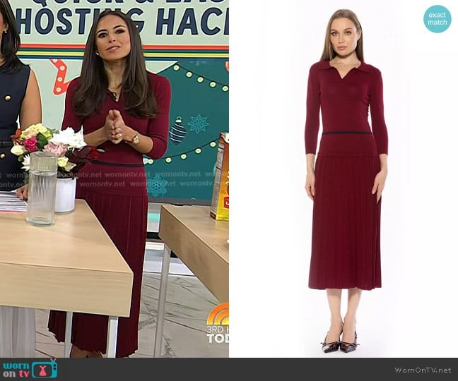 Kaylee’s burgundy polo dress on Today
