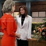 Alexis’s satin blazer on General Hospital