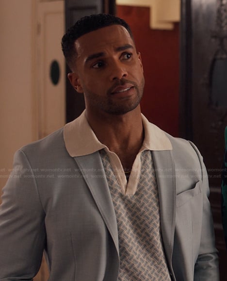 Alfie’s polo shirt on Emily in Paris