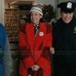 Elsbeth’s red check coat on Elsbeth