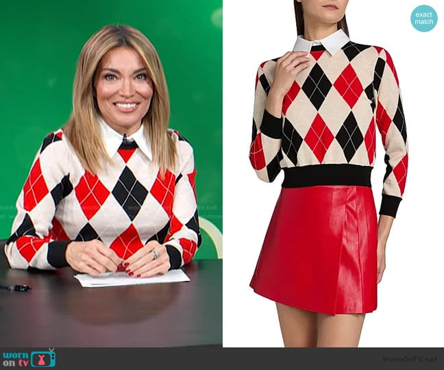 Kit’s argyle knit sweater on Access Hollywood Kit’s argyle knit sweater on Access Hollywood