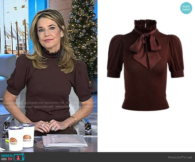 SAvannah’s brown puff sleeve sweater on Today SAvannah’s brown puff sleeve sweater on Today
